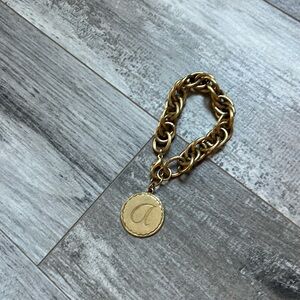 GUC Vintage Anthropologie Initial “A” Bracelet
